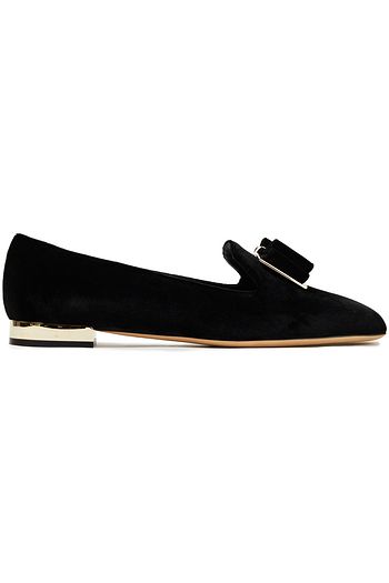SALVATORE FERRAGAMO Zaneta 装飾付き ベルベット ローファー