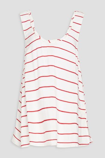 AMERICAN VINTAGE Pomegrande striped crepe de chine tank