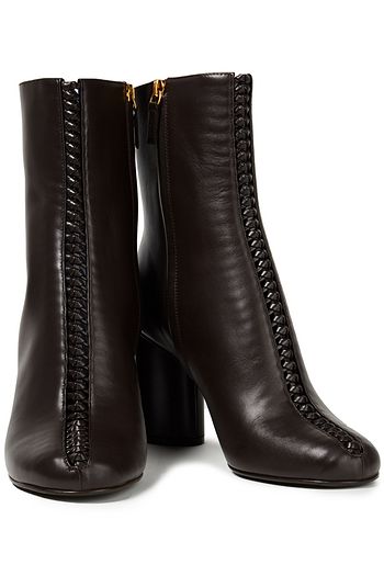 SALVATORE FERRAGAMO Knotted leather ankle boots