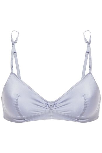 CARINE GILSON Gathered stretch-satin soft-cup bra