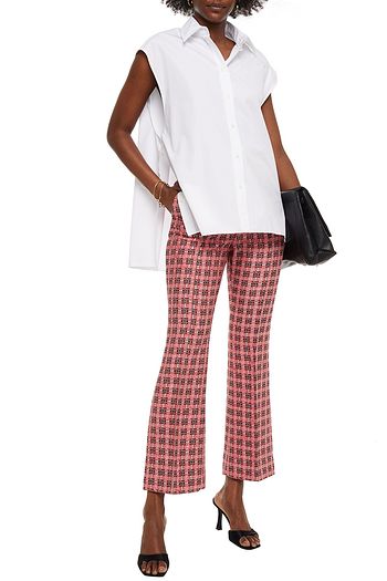 MARNI Checked jacquard flared pants