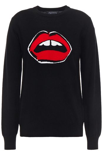 MARKUS LUPFER Mia Lip intarsia merino wool sweater