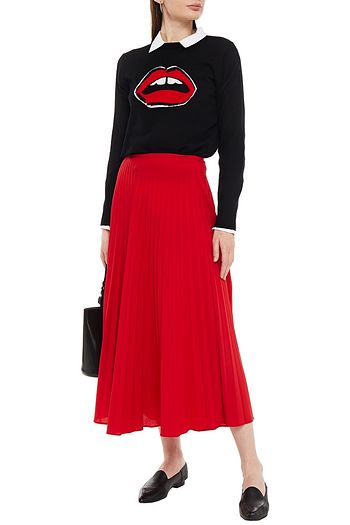 MARKUS LUPFER Mia Lip intarsia merino wool sweater