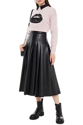 MARKUS LUPFER Ellie Lip embellished merino wool sweater