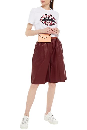 MARKUS LUPFER Kate flocked printed cotton-jersey T-shirt