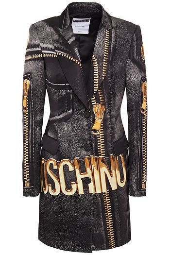 MOSCHINO Printed satin mini dress