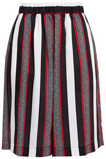 MSGM Printed satin-twill shorts