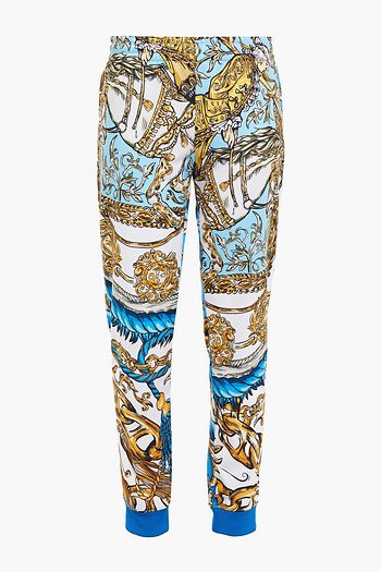 MOSCHINO Printed jersey tapered pants