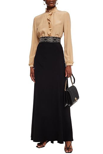 ALBERTA FERRETTI Crepe maxi skirt