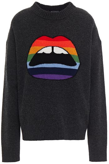 MARKUS LUPFER Ellie Lip intarsia merino wool sweater