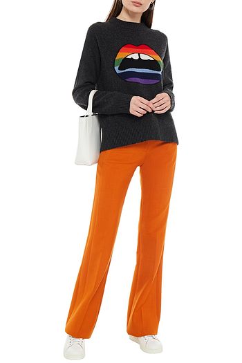 MARKUS LUPFER Ellie Lip intarsia merino wool sweater