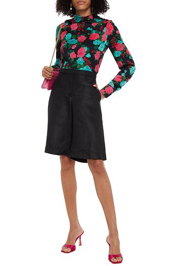 ERDEM Florinn floral-print satin top