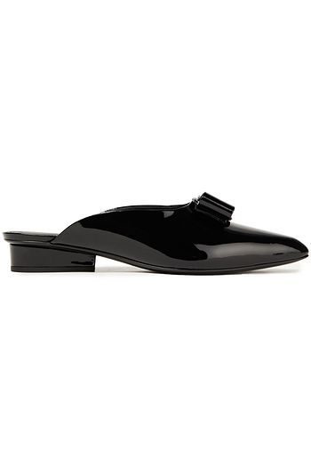 SALVATORE FERRAGAMO Viva bow-embellished patent-leather mules