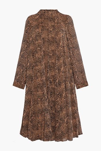 MIKAEL AGHAL Leopard-print georgette dress