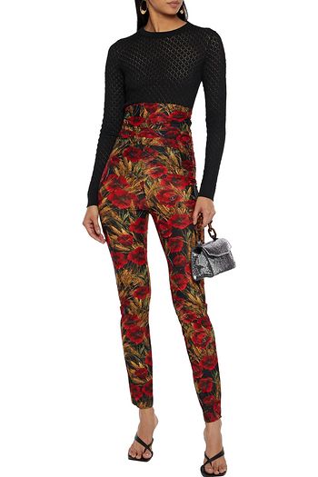 DOLCE & GABBANA Printed stretch-jersey leggings