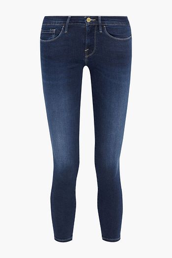 FRAME Le Skinny De Jeanne Crop faded mid-rise skinny jeans