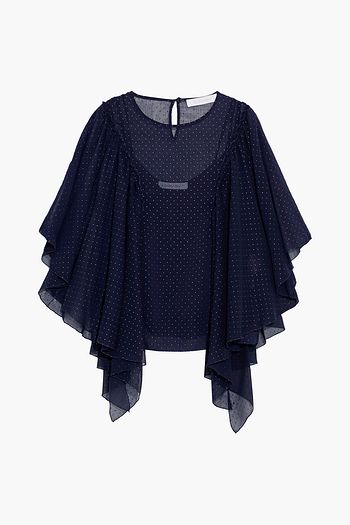 SEE BY CHLOÉ Draped studded georgette blouse