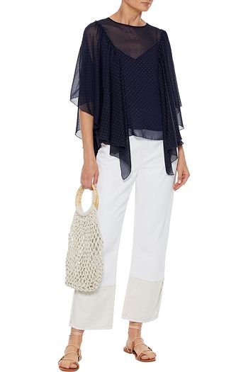SEE BY CHLOÉ Draped studded georgette blouse