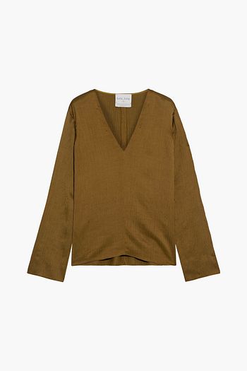 FORTE_FORTE Crinkled-satin top