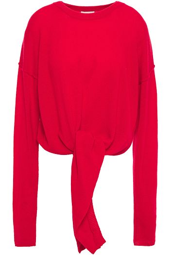 CHARLI Christa tie-front cashmere sweater