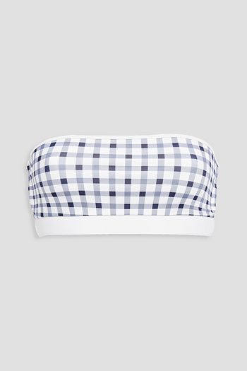HEIDI KLEIN BB reversible cutout gingham bandeau bikini top