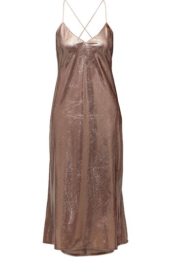 MICHELLE MASON Open-back tinsel midi dress