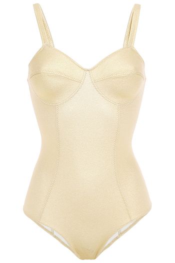 LISA MARIE FERNANDEZ Metallic stretch-crepe swimsuit