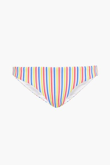 ONIA Lily striped stretch-piquè low-rise bikini briefs