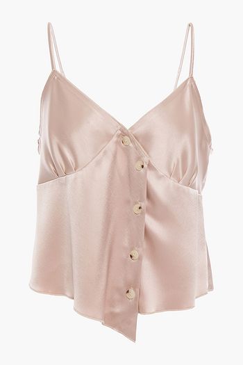 NANUSHKA Abio asymmetric washed satin-crepe camisole