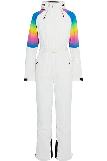 PERFECT MOMENT Chamonix dégradé-paneled hooded padded ski suit