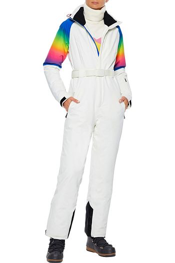 PERFECT MOMENT Chamonix dégradé-paneled hooded padded ski suit