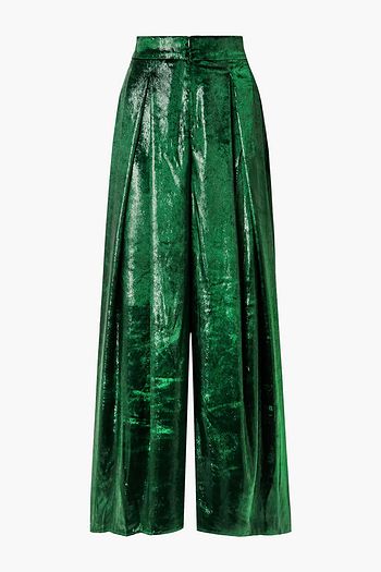 PATBO Metallic velvet wide-leg pants