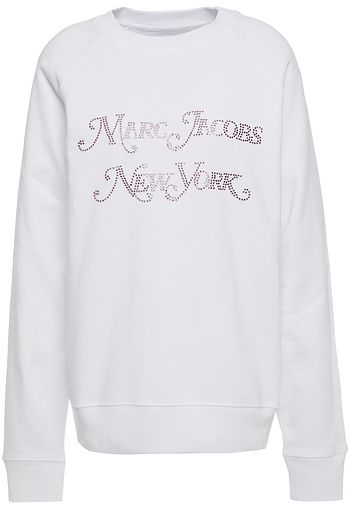 THE MARC JACOBS Crystal-embellished French cotton-terry sweatshirt