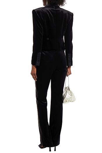 REDEMPTION Spencer satin-trimmed velvet blazer