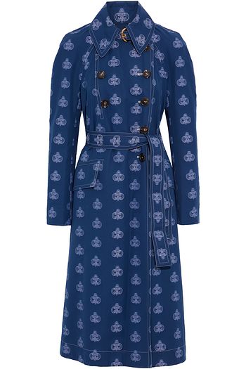 CHLOÉ Belted cotton-jacquard trench coat