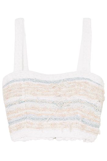BALMAIN Cropped Oberteil aus Tweed