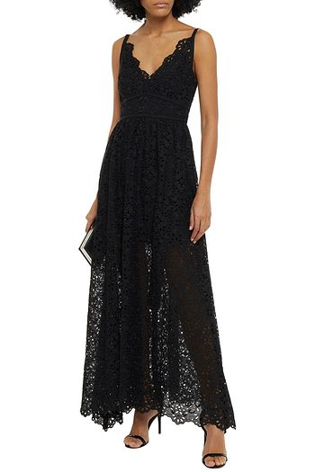 ELIE SAAB Broderie anglaise cotton-blend gown