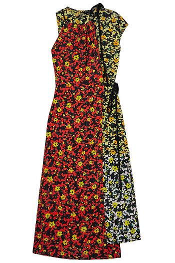 PROENZA SCHOULER Asymmetric floral-print georgette dress