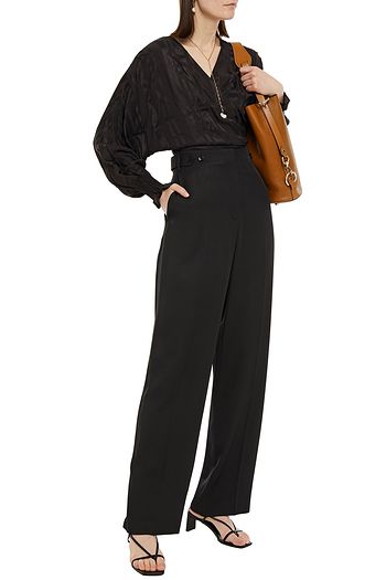 THE ROW Mattea satin-twill straight-leg pants