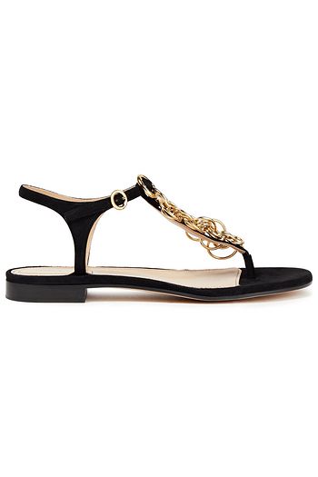 CHLOÉ Verzierte Sandalen aus Veloursleder