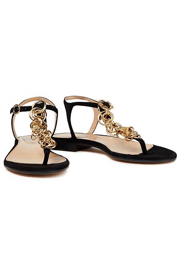 CHLOÉ Verzierte Sandalen aus Veloursleder