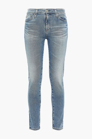 AG JEANS Faded high-rise skinny jeans