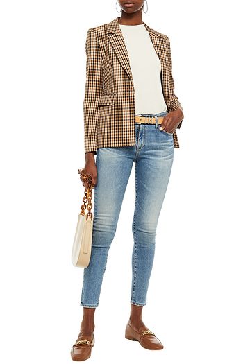 AG JEANS Faded high-rise skinny jeans