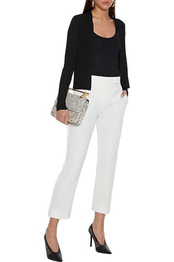 MAX MARA Priamo cropped ribbed-knit cardigan