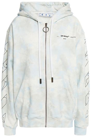 OFF-WHITE™ Printed French cotton-terry hoodie