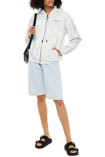 OFF-WHITE™ Printed French cotton-terry hoodie