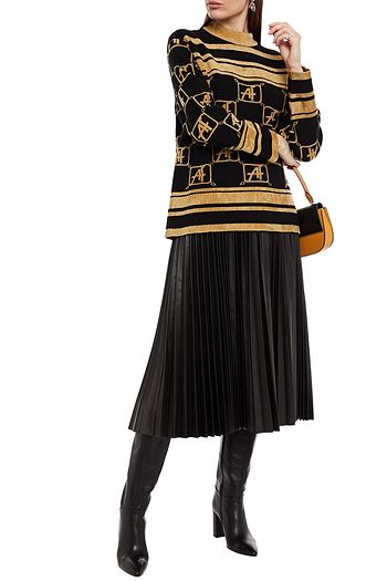 ALBERTA FERRETTI Jacquard-knit wool sweater