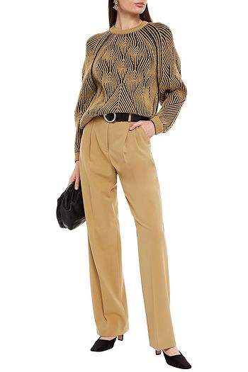 ALBERTA FERRETTI Jacquard-knit wool sweater