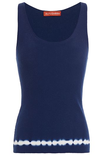 ALTUZARRA Tie-dyed ribbed cotton tank