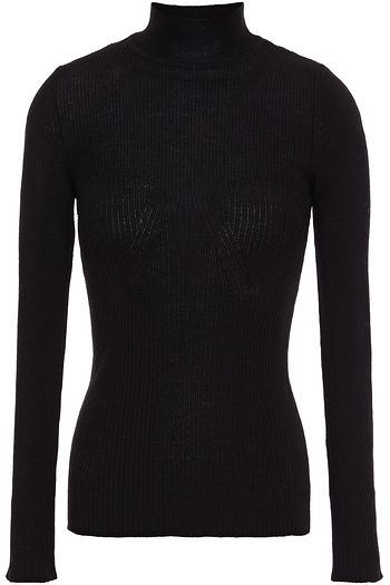 ALBERTA FERRETTI Ribbed wool turtleneck sweater